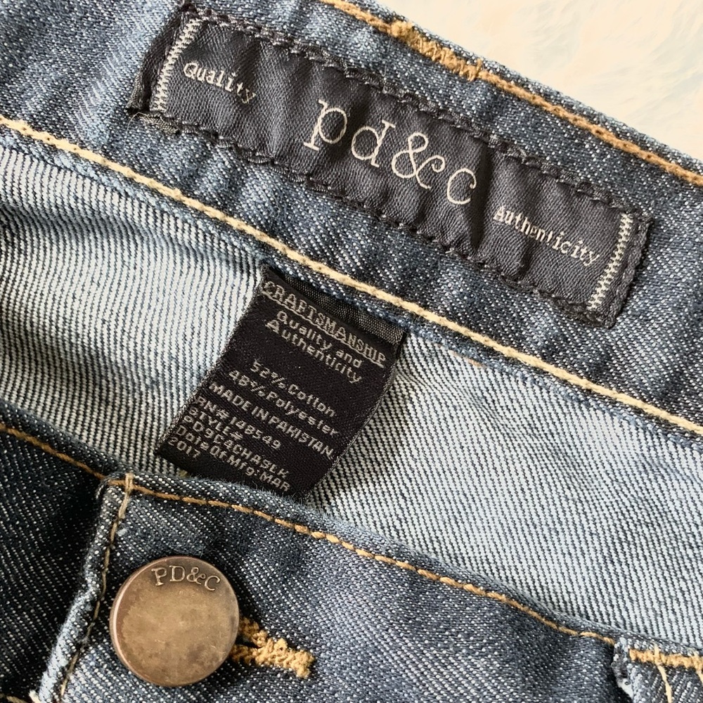 PD&C Slim Straight Blue Wash Jeans 34x30 - Picture 4 of 4